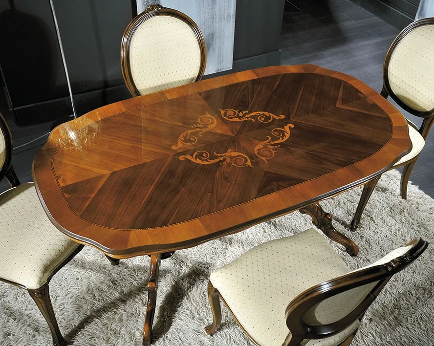 Отделка столешницы стола в технике маркетри